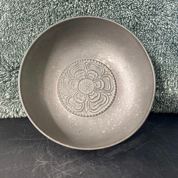 Ornate Pewter Bowl Antique - Picture 1 of 4